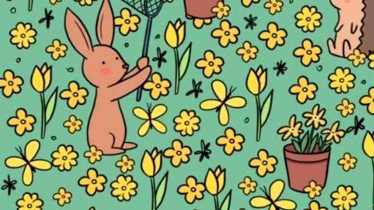 Test de inteligenţă pentru primăvară. Tu vezi albina care zboară printre flori? Ai doar 11 secunde la dispoziţie!