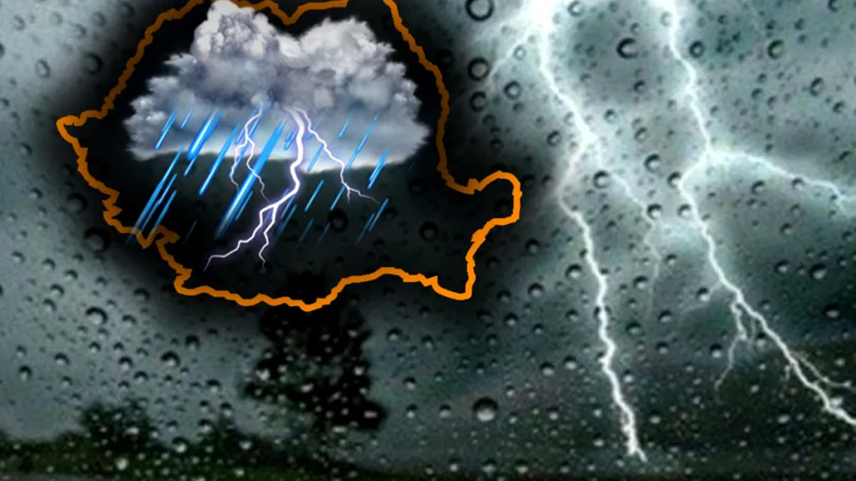 Cod portocaliu de ploi şi vijelii. Vremea rea face prăpăd în România, avertisment de la ANM