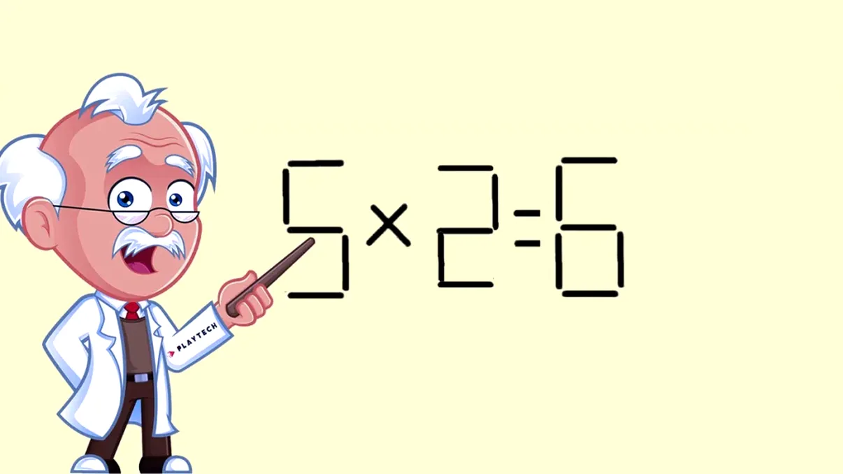 Test IQ de duminică. Mută un singur băț de chibrit pentru a corecta 5x2=6. Ai 7 secunde să dovedești că ești geniu