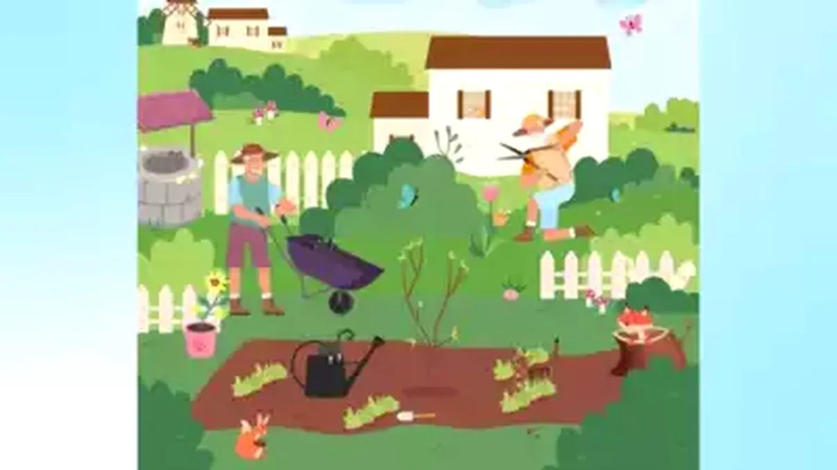 Iluzia optică a weekendului. Toți văd bărbații care lucrează în grădină, dar unde se ascund cele 7 pisici?