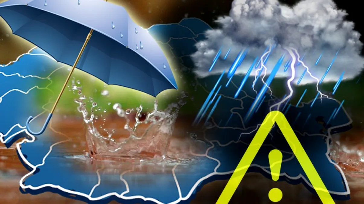 Alertă ANM! A fost emis cod galben de ploi, vijelii şi grindină. Unde se strică iar vremea