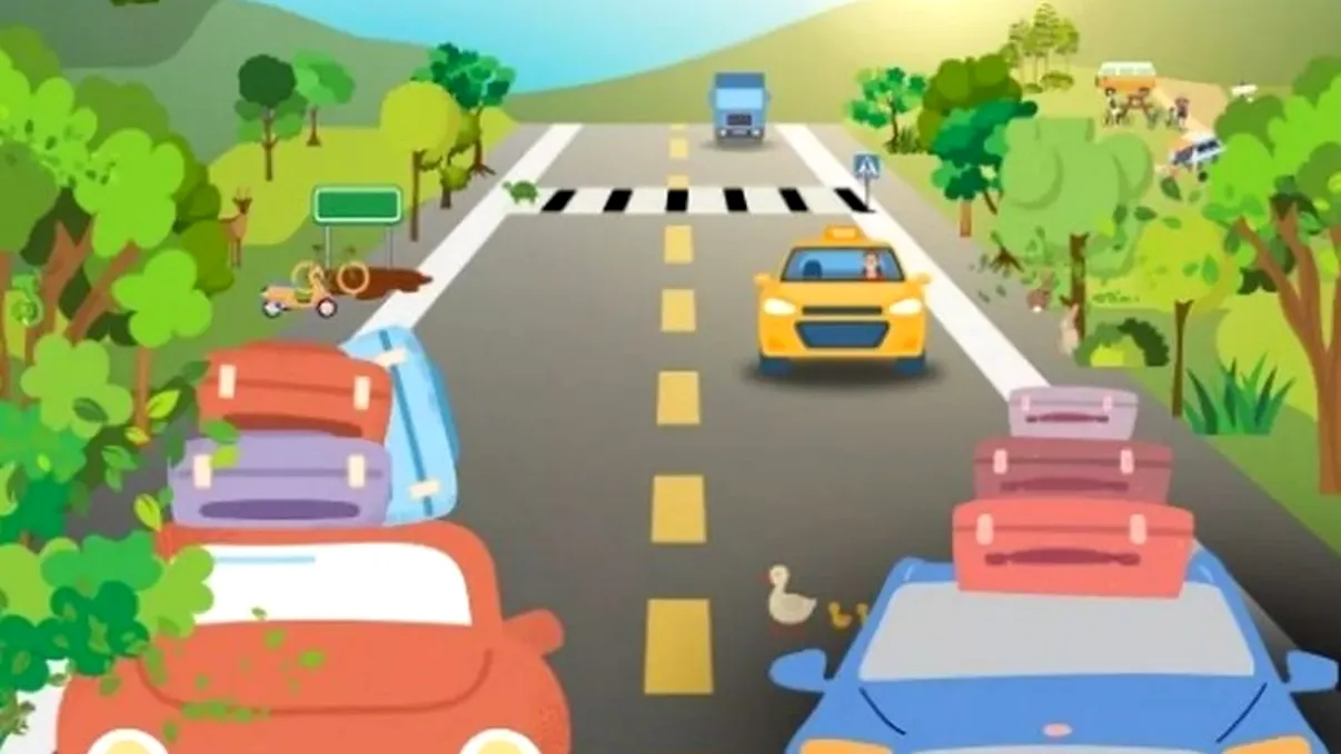 Testul IQ al dimineții de luni. Toată lumea vede mașinile, însă nu și cele 6 animăluțe. Doar geniile își dau seama în 10 secunde