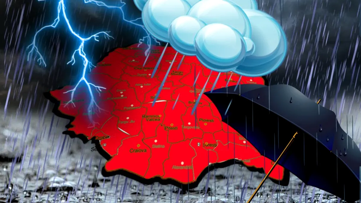 Nu scăpăm de vremea rea. Unde lovesc furtunile de cod roşu în următoarele ore, alertă ANM