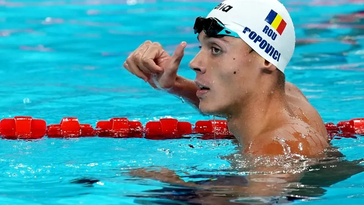 Cine transmite la TV finala lui David Popovici de la Jocurile Olimpice de la Paris. Proba de înot poate fi văzută pe două posturi
