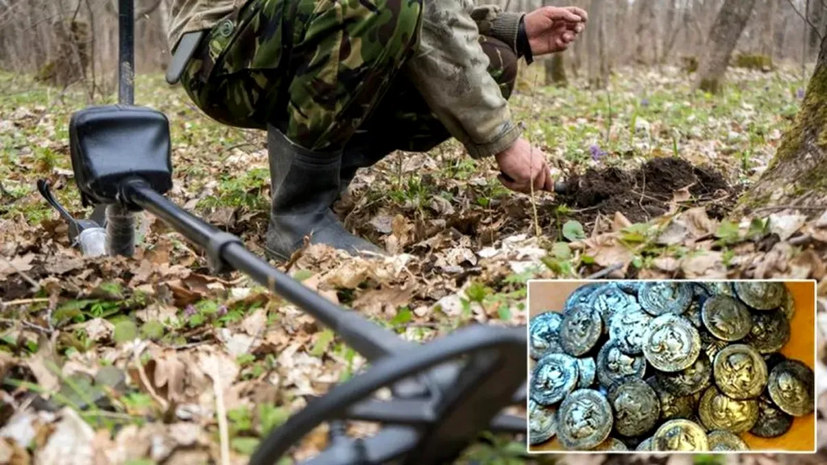 Comoara descoperită de un bărbat din Gorj în timp ce se plimba printr-o pădure: 