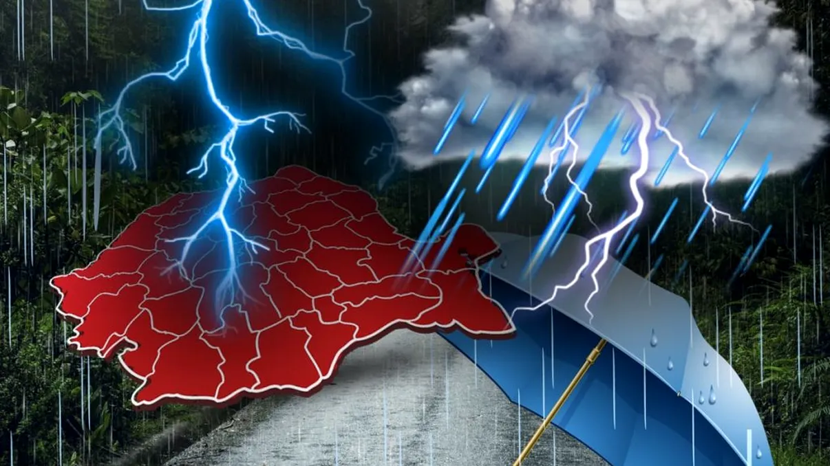 Scăpăm de caniculă, vine urgia! Urmează 3 zile de furtuni, vijelii și ploi puternice. Zonele afectate