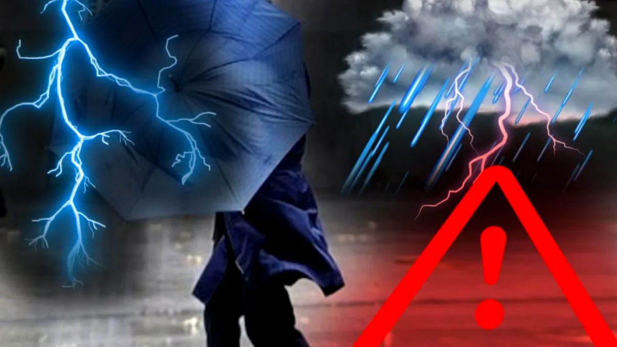 Urgie în România. ANM a dat alerta de cod portocaliu, județele măturate de ploi violente și grindină VIDEO