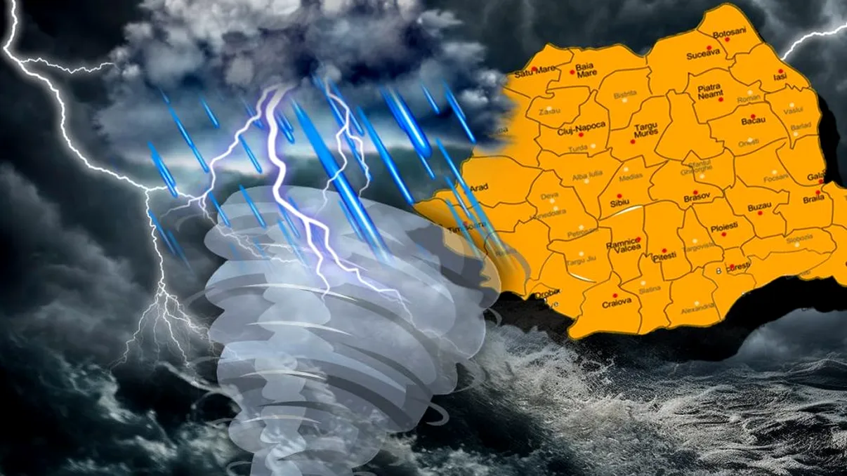 14 județe, sub Cod portocaliu de viituri puternice. Harta zonelor vizate