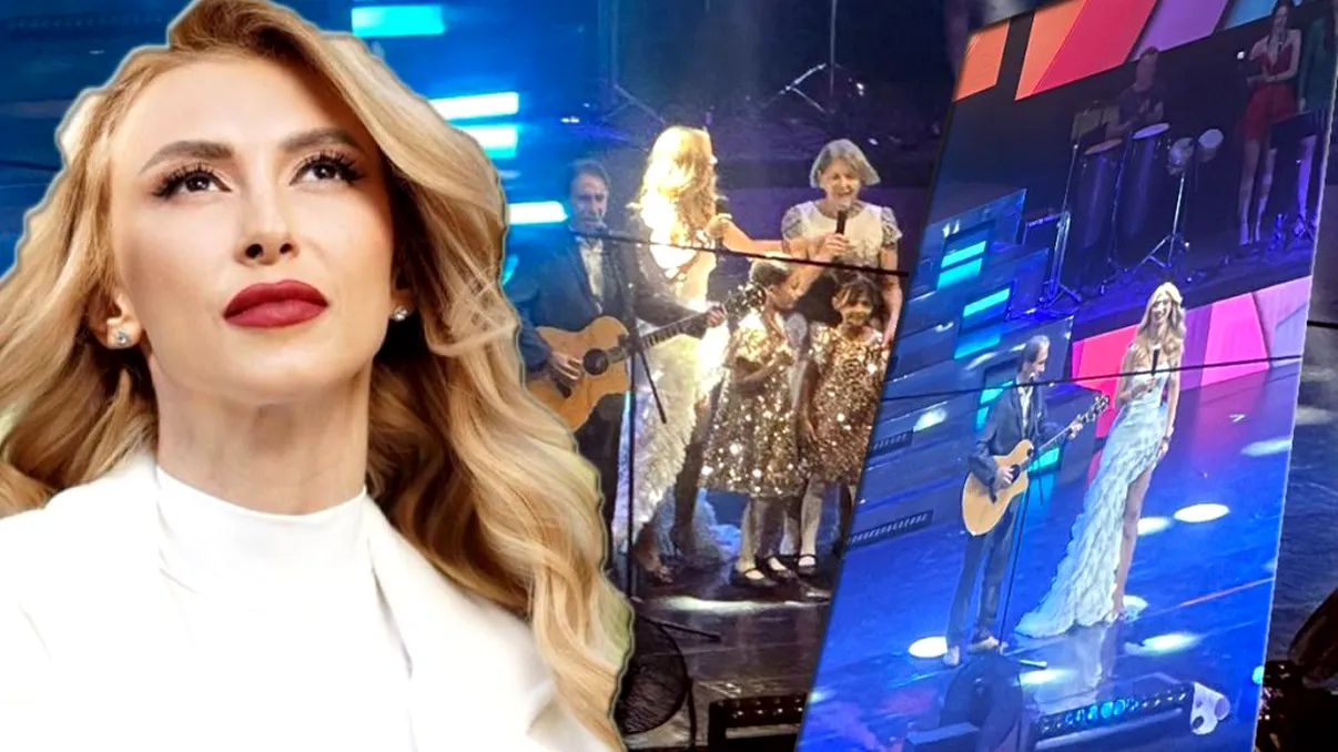 Andreea Bălan în lacrimi, în fața tatălui și a mamei ei, pe scena Sălii Palatului. Împăcare istorică, moment unic și vindecător