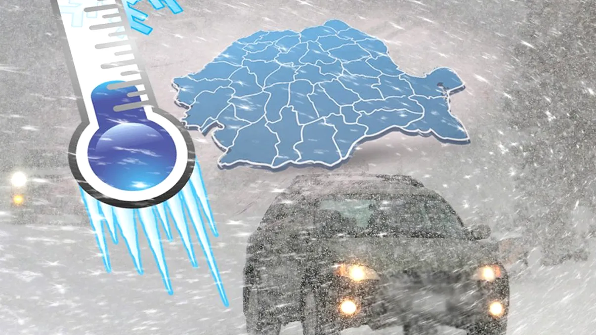 Alertă ANM de vreme rea în toată țara. Județele care vor fi lovite de ninsori până sâmbătă seară