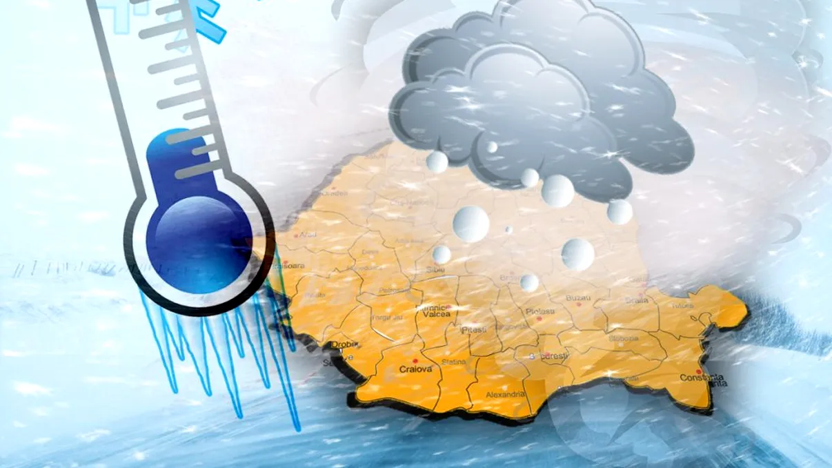 Alertă de viscol, lapoviță și ninsoare în acest weekend în România. Zonele afectate de valul rece