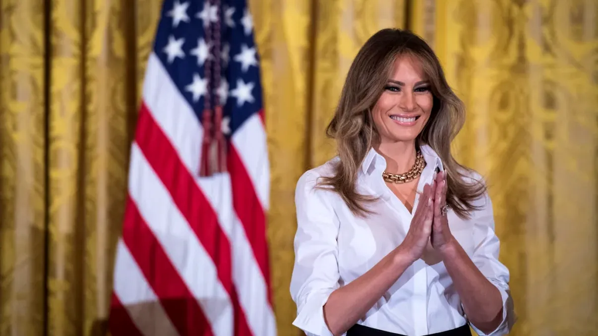 Imagini de colecție cu Melania Trump mireasă. Cum a arătat în ziua nunții cu Donald Trump, au împlinit 20 de ani de căsnicie