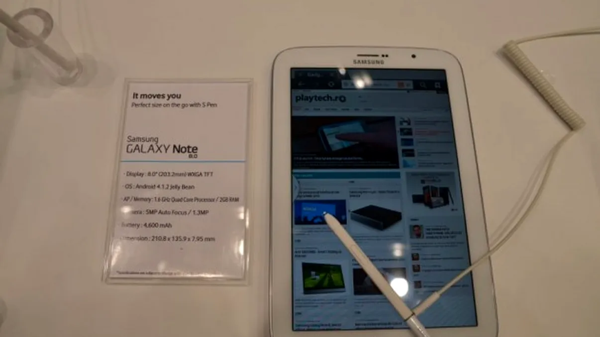 Samsung Galaxy Note 8.0 Hands On [+VIDEO]
