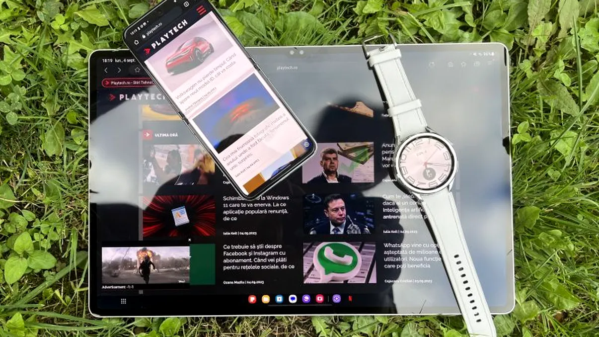 EXPERIENȚĂ Cum te ancorezi în ecosistemul Samsung cu Galaxy Z Flip5, Galaxy Tab S9 Ultra și Galaxy Watch6 Classic, de la productivitate la divertisment