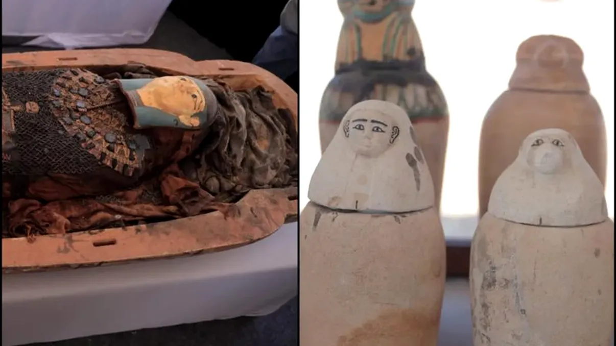 Papirus cu fragmente din legendara Carte a Morților, descoperit într-un cimitir din Egipt. „A fost găsit lângă mumii bine conservate”