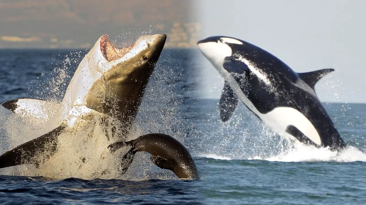 VIDEO Singura ființă din lume care poate devora un rechin uriaș dintr-o înghițitură: Orca, spaima oceanelor