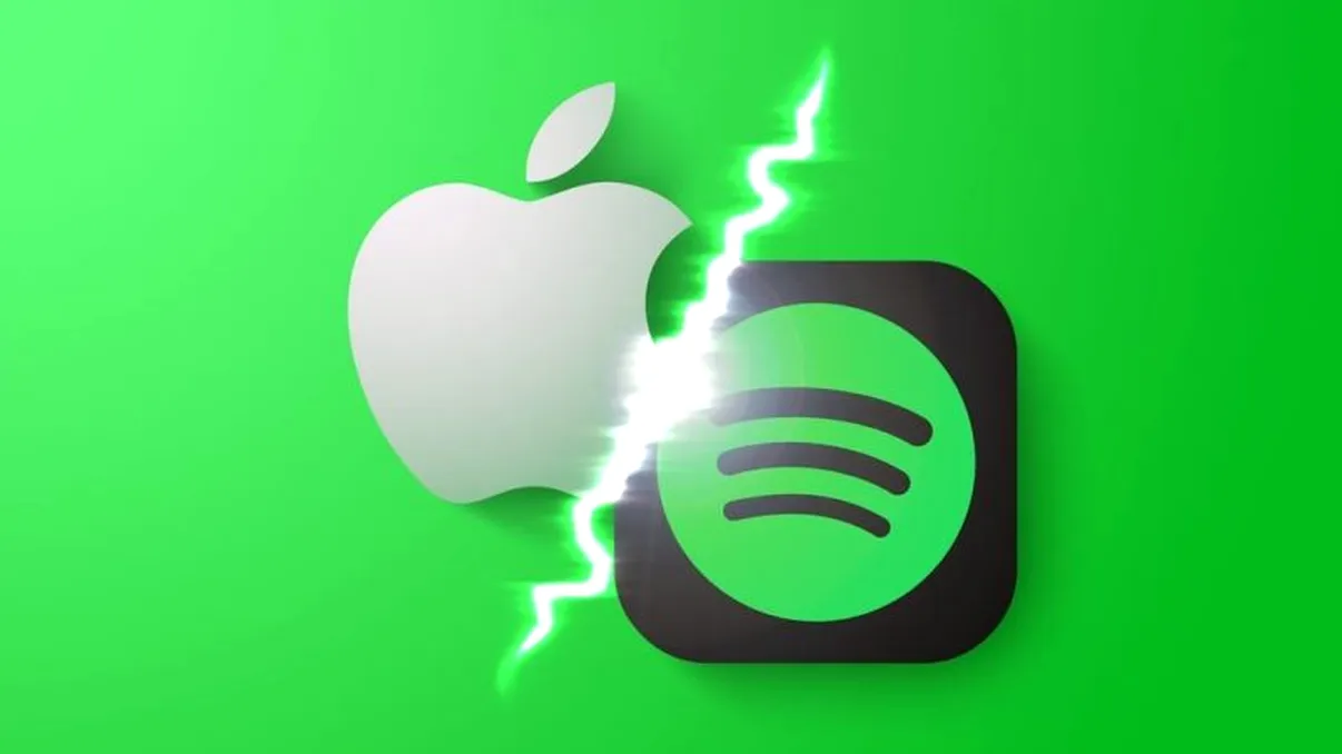 Probleme între Spotify și Apple în Europa. De ce se iau giganții „la trântă”, ce au de împăr