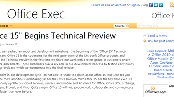 Microsoft incepe sa testeze Office 15