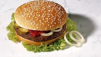 Cu hamburgerul la fotograf