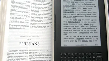 Amazon Kindle, folosit pe post de Biblie