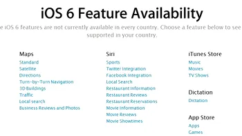 Apple detalieaza functionalitatea iOS 6 pe tari