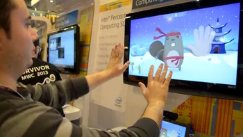 Distractie la standul Intel cu Perceptual Computing