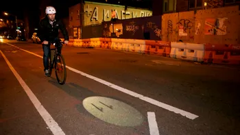 Cum arata un vitezometru de bicicleta proiectat pe strada [VIDEO]