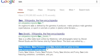 Trucuri de SEO: Funny Or Die e printre primii la cautarile cuvantului 