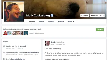 Hackerul care a accesat contul lui Mark Zuckerberg, recompensat, dar nu de FB