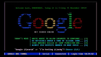 Google primește un downgrade la interfața DOS și internet prin Dial-Up
