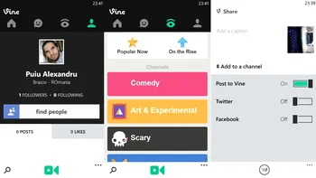 A aparut Vine pe Windows Phone 8, cu suport pentru Live Tiles
