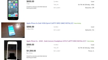 iPhone cu Flappy Bird instalat, la licitație pe eBay
