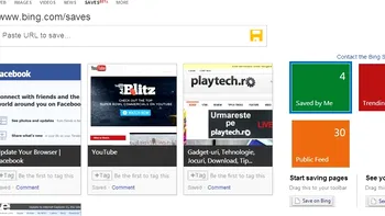 Bing Saves este un sistem inteligent de bookmark-uri online