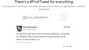 Primul tweet vă aminteşte cum priveaţi la început Twitter-ul