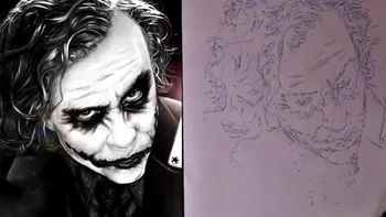 Roboartist desenează Jockerul din The Dark Knight cu un pix [VIDEO]
