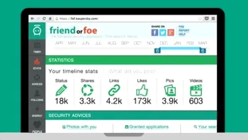 Kaspersky FriendsOrFoe îţi reduce contul de Facebook la statistici