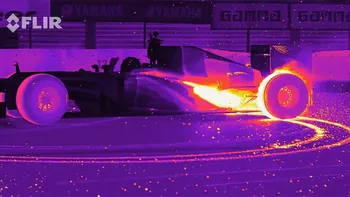 Camera cu infraroşu FLIR X6580sc, promovată cu o mașină de Formula 1 [VIDEO]