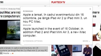 Noua extensie Google Translate face minuni &icirc;n Chrome