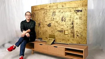 TV-ul Samsung curbat vine și în variantă aurită 