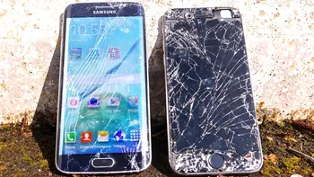 Le-au dat de pământ şi pe astea: Galaxy S6 Edge versus iPhone 6 -  test de rezistenţă [VIDEO]