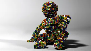 O poveste de dragoste făcută din cuburi Rubik