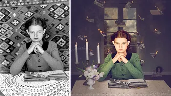 O artistă transformă fotografiile alb-negru ale unui român celebru în fantezie [FOTO]