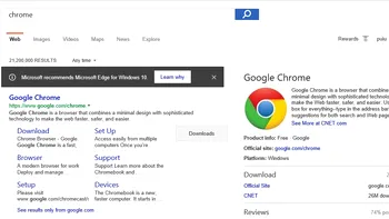 Microsoft vă descurajează să folosiţi Chrome şi Firefox