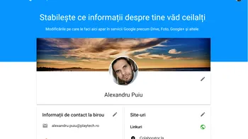 Google ți-a creat automat o pagină de profil pentru serviciile sale