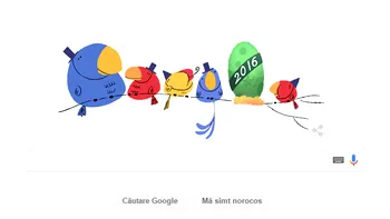 Ajunul Anului Nou, sărbătorit de Google printr-un doodle simpatic