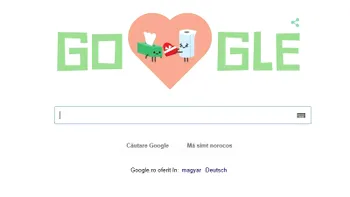 Google sărbătorește Valentine's Day printr-un doodle special