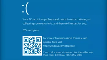 Microsoft adaugă coduri QR ecranului albastru 