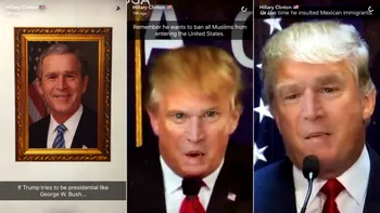 Lupta prezidențială s-a mutat pe Snapchat: cum l-a ironizat Hillary Clinton pe Donald Trump