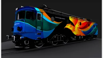 Această locomotivă imaginată de un român pare ruptă din basme
