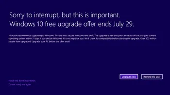 Windows 10 upgrade: Microsoft face ultima încercare să vă convingă